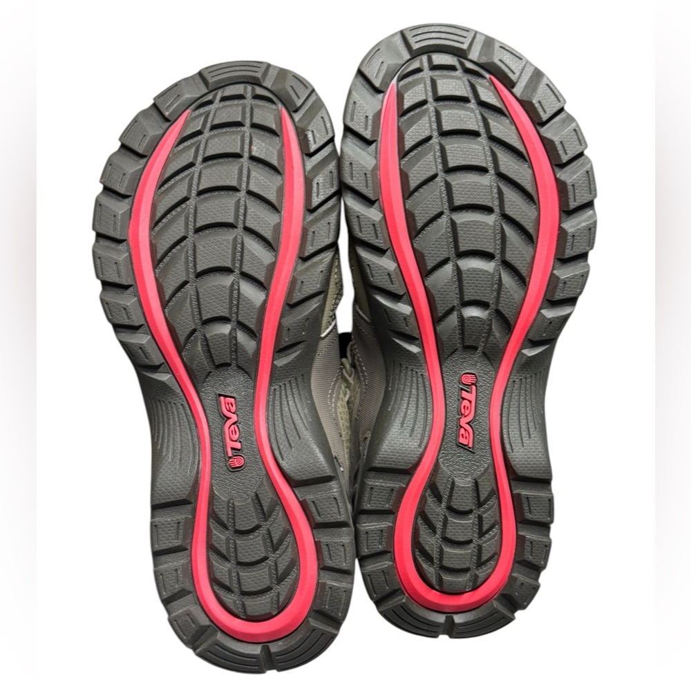 Teva Olive Green and Coral Outdoor Sandals - Picture 11 of 13